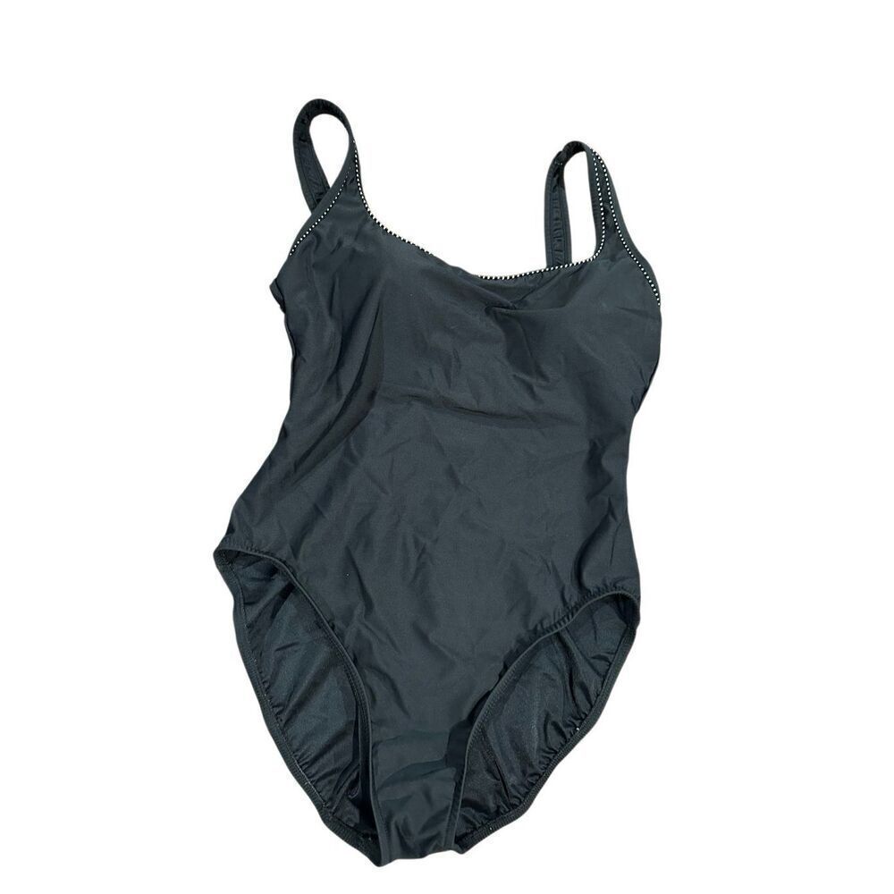 Miraclesuit black 16 tummy tamer slimming one piece swimsuit